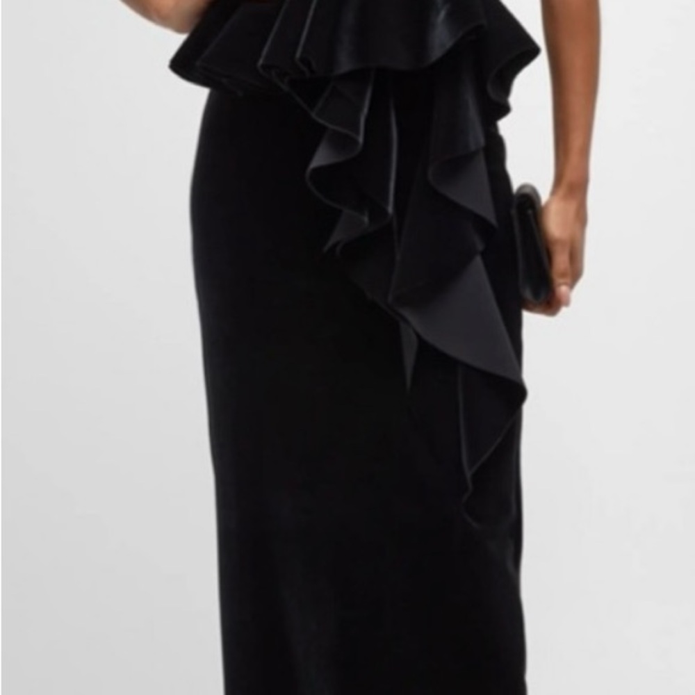 Chiara Boni Black Velvet Dress